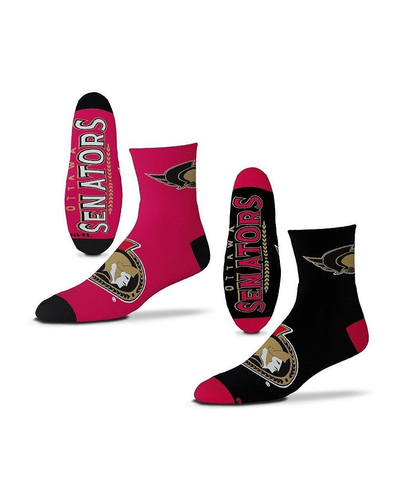 Men's Ottawa Senators 2-Pack Team Quarter-Length Socks $11.44 Socks