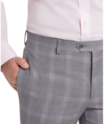 Men's Slim-Fit Plaid Wool Suit Pants Multi $57.35 Suits