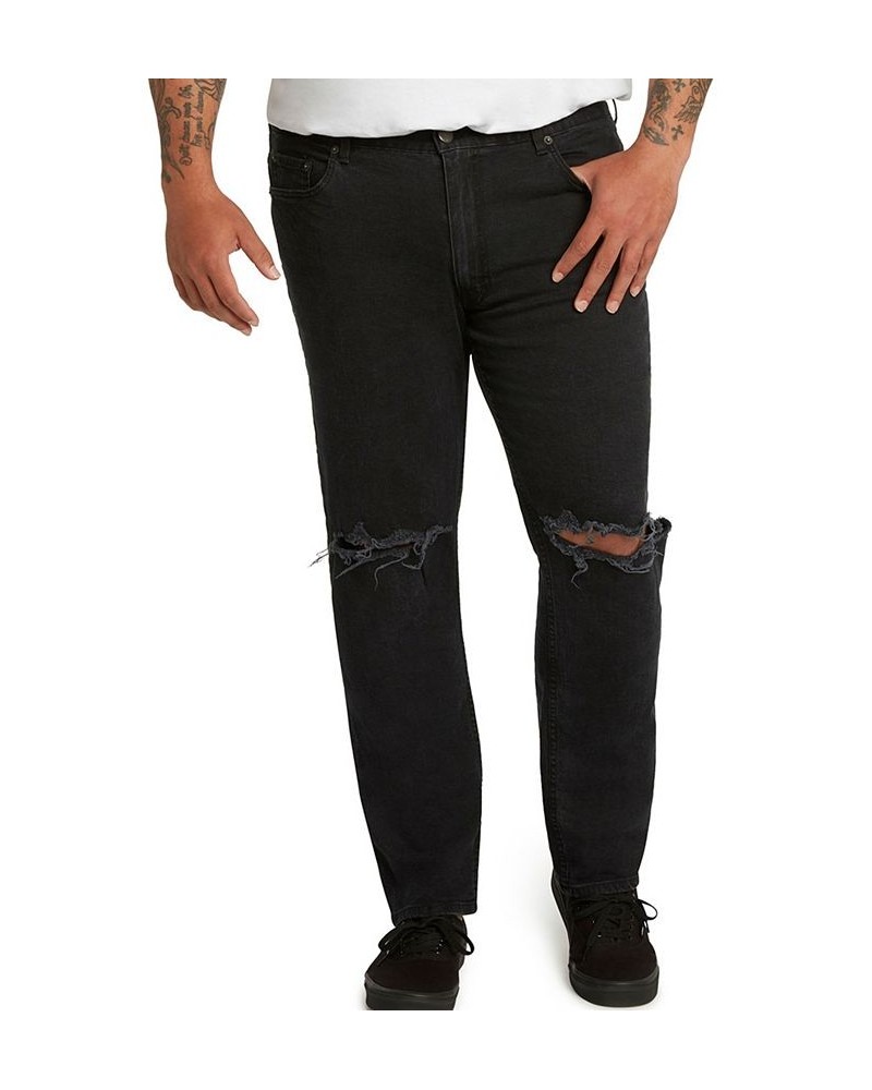 MVP Collections Men's Big & Tall Athletic-Fit Slit Knee Stretch Jeans Black $47.40 Jeans