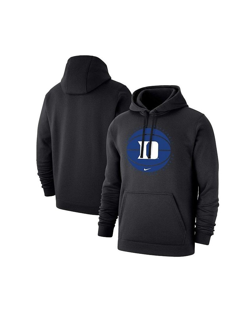 Men's Black Duke Blue Devils Basketball Pullover Hoodie $32.34 Sweatshirt