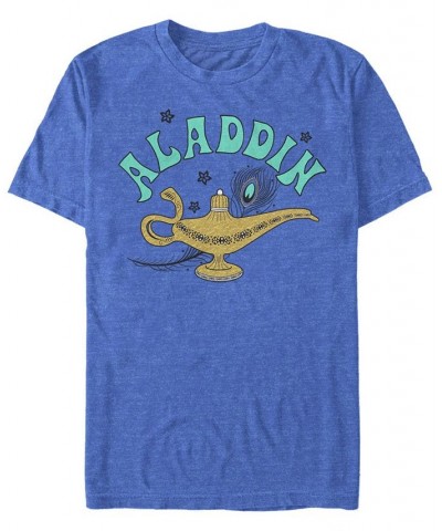 Disney Men's Aladdin Live Action Ornate Lamp Sketch Short Sleeve T-Shirt Blue $18.19 T-Shirts