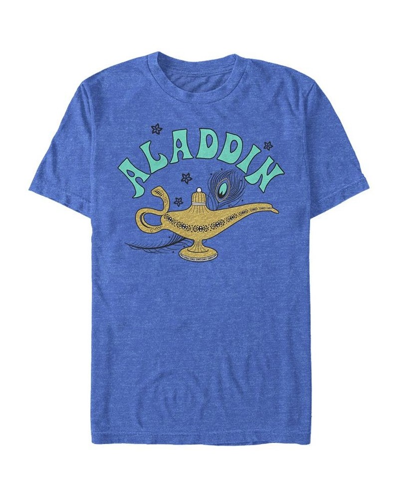 Disney Men's Aladdin Live Action Ornate Lamp Sketch Short Sleeve T-Shirt Blue $18.19 T-Shirts