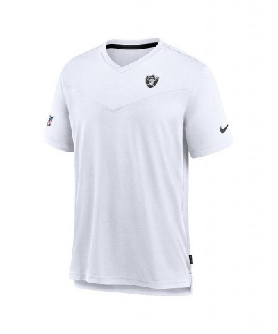 Men's Gray Las Vegas Raiders 2022 Sideline Coach Chevron Lock Up Performance V-Neck T-shirt $27.53 T-Shirts