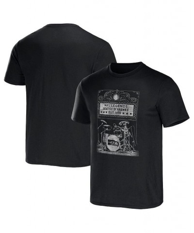 Men's NFL x Darius Rucker Collection by Black Seattle Seahawks Band T-shirt $19.11 T-Shirts