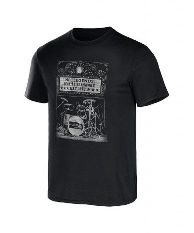Men's NFL x Darius Rucker Collection by Black Seattle Seahawks Band T-shirt $19.11 T-Shirts