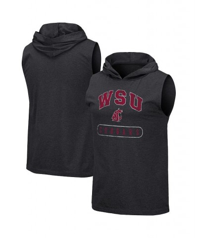 Men's Black Washington State Cougars Varsity Team Hoodie Tank Top $16.80 T-Shirts