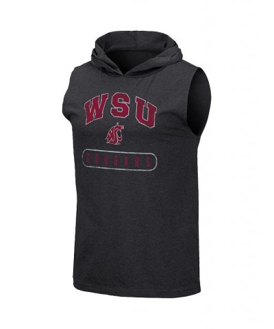 Men's Black Washington State Cougars Varsity Team Hoodie Tank Top $16.80 T-Shirts