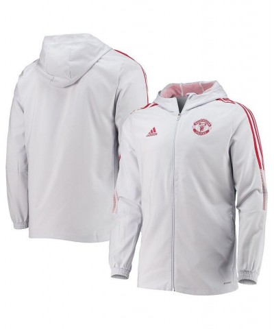 Men's Gray Manchester United Presentation AEROREADY Full-Zip Jacket $44.65 Jackets