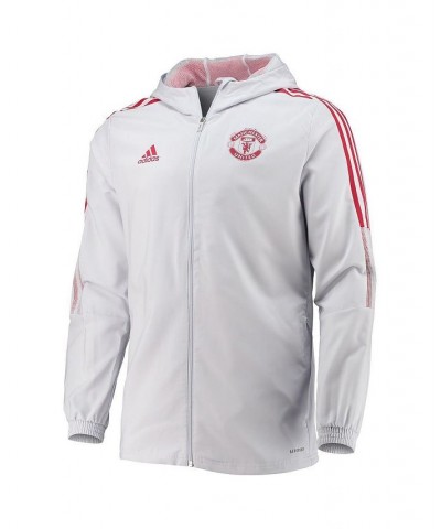 Men's Gray Manchester United Presentation AEROREADY Full-Zip Jacket $44.65 Jackets