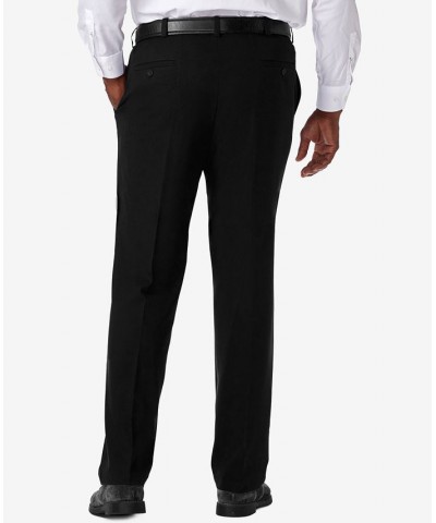 Men's Big & Tall Cool 18 PRO Classic-Fit Expandable Waist Flat Front Stretch Dress Pants Black $30.24 Pants