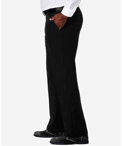 Men's Big & Tall Cool 18 PRO Classic-Fit Expandable Waist Flat Front Stretch Dress Pants Black $30.24 Pants