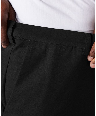 Men's Big & Tall Cool 18 PRO Classic-Fit Expandable Waist Flat Front Stretch Dress Pants Black $30.24 Pants