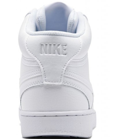 Women's Court Vision Mid Casual Sneakers White $44.10 Shoes