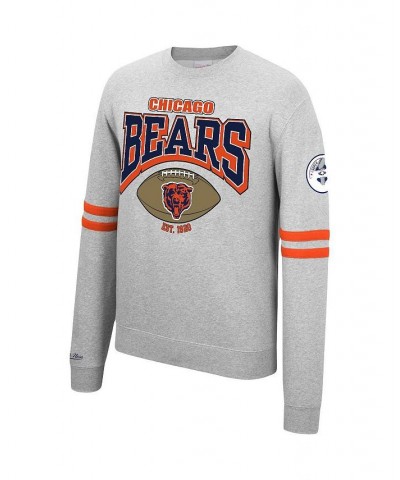 Men's Heathered Gray Chicago Bears Allover Print Fleece Pullover Sweatshirt $47.30 Sweatshirt