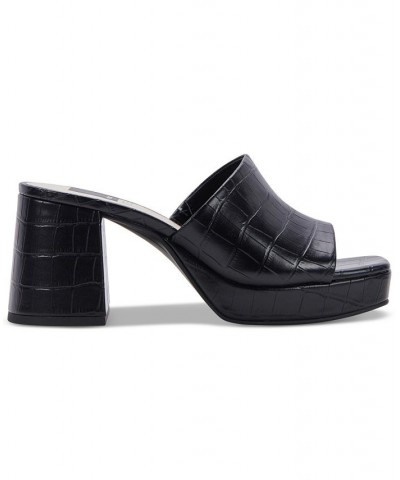 Women's Marsha Platform Slide Sandals Black $49.12 Shoes