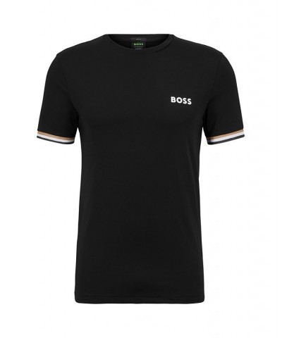 BOSS Men's Boss Matteo Berrettini Logo Signature Stripe Crew-Neck T-shirt Black $39.96 T-Shirts