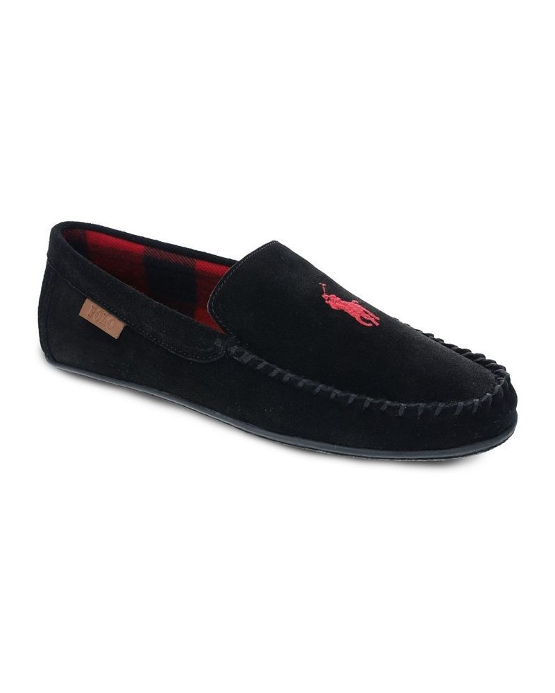 Men's Collins Genuine Suede Moc Slipper Black $48.60 Shoes