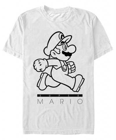 Nintendo Men's Super Mario On The Go Short Sleeve T-Shirt White $15.05 T-Shirts