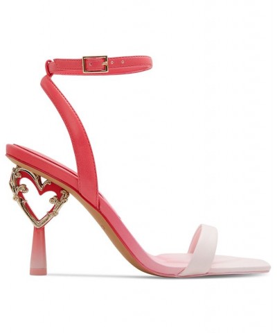 Women's Lovethrone Two-Piece Novelty Heart Stiletto Dress Sandals Multi $40.80 Shoes