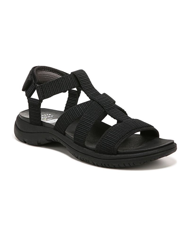 Women's Adalia Ankle Strap Sandals Black $44.65 Shoes