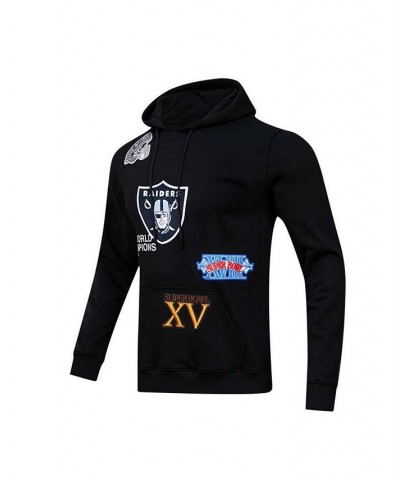 Men's Black Las Vegas Raiders 3x Super Bowl Champions Pullover Hoodie $52.99 Sweatshirt