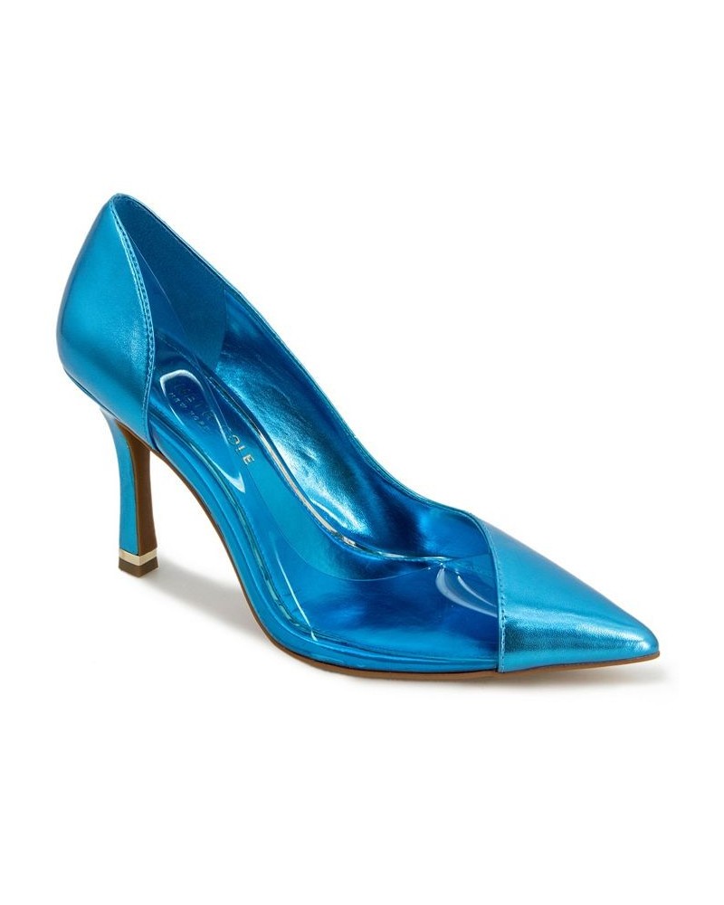 Women's Rosa Pointed Toe Pumps Blue $48.65 Shoes