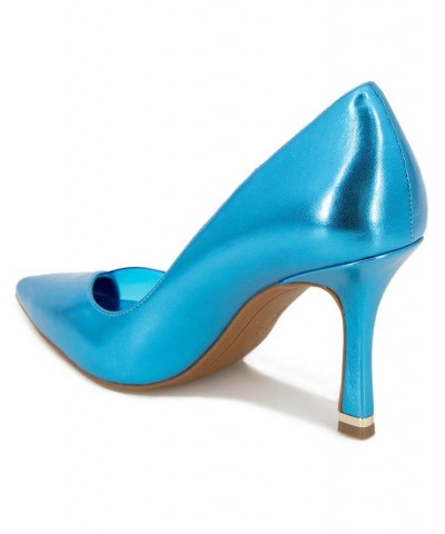 Women's Rosa Pointed Toe Pumps Blue $48.65 Shoes