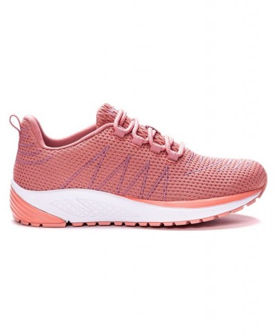 Women's Tour Knit Sneakers Dark Pink $42.28 Shoes