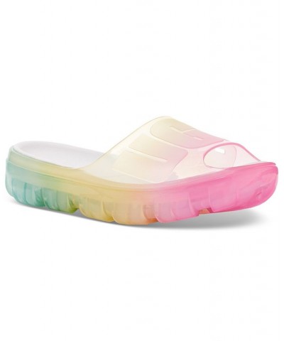 Women's Jella Clear Slide Sandals Pink $43.00 Shoes