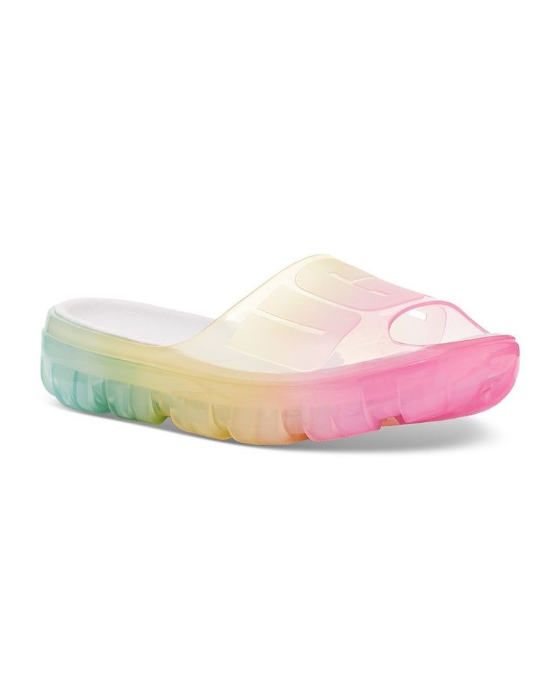 Women's Jella Clear Slide Sandals Pink $43.00 Shoes