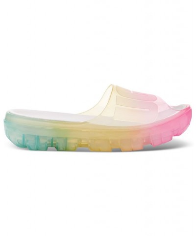 Women's Jella Clear Slide Sandals Pink $43.00 Shoes