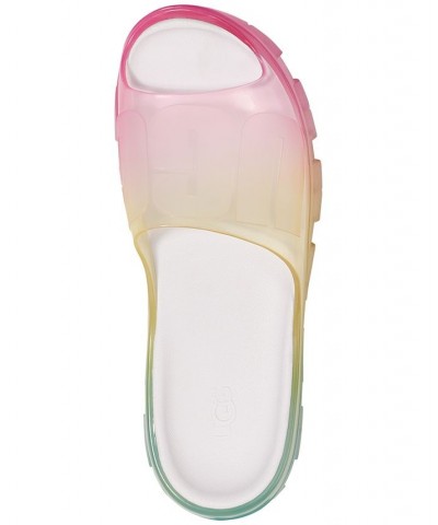 Women's Jella Clear Slide Sandals Pink $43.00 Shoes