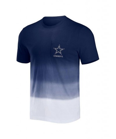 Men's NFL x Darius Rucker Collection by Navy, White Dallas Cowboys Dip Dye Pocket T-shirt $18.06 T-Shirts