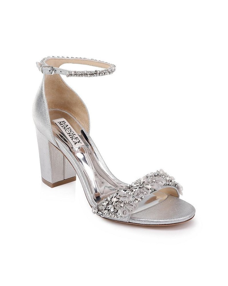 Women's Finesse II Evening Sandals Silver $84.80 Shoes