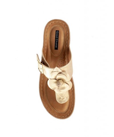 Women's Flora Wedge Sandal Gold $34.50 Shoes