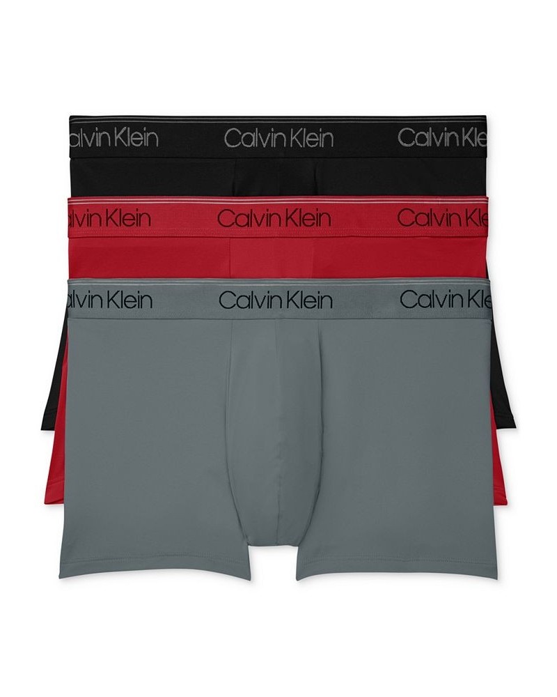 Men's 3-Pack Microfiber Stretch Low-Rise Trunks Brown $18.10 Underwear