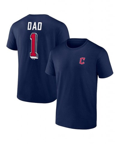 Men's Branded Navy Cleveland Guardians Number One Dad T-shirt $15.36 T-Shirts