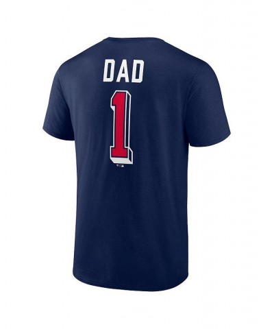 Men's Branded Navy Cleveland Guardians Number One Dad T-shirt $15.36 T-Shirts