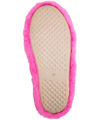 Women's Marcy Cross Band Slide Slipper Pink $20.52 Shoes