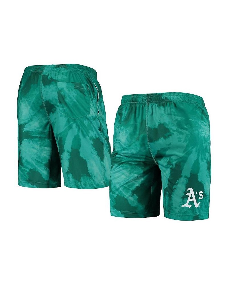 Men's Green Oakland Athletics Tie-Dye Training Shorts $20.25 Shorts