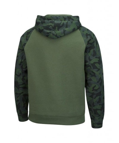 Men's Olive, Camo Ole Miss Rebels OHT Military-Inspired Appreciation Raglan Pullover Hoodie $33.75 Sweatshirt