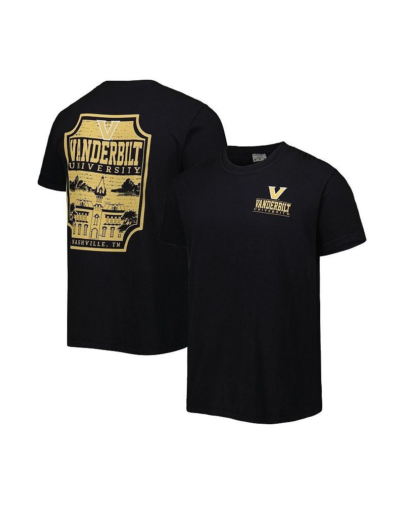 Men's Black Vanderbilt Commodores Logo Campus Icon T-shirt $22.39 T-Shirts