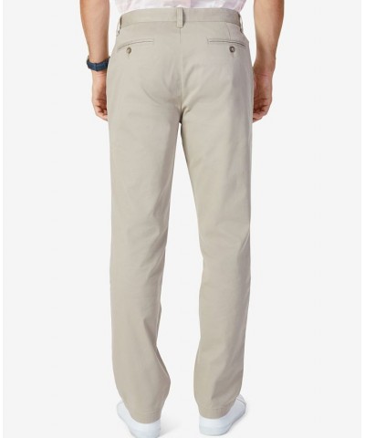 Men's Classic-Fit Stretch Solid Flat-Front Chino Deck Pants Tan/Beige $33.14 Pants