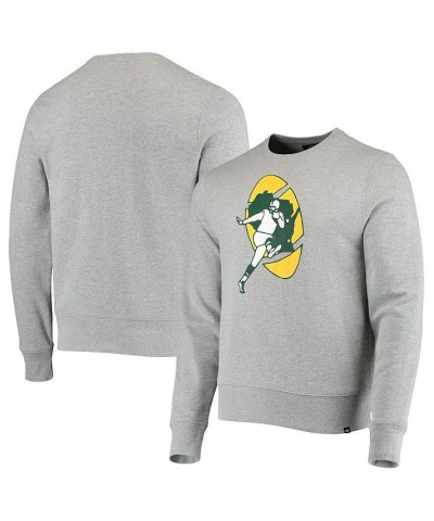 Men's '47 Heather Gray Green Bay Packers Imprint Headline Historic Logo Fleece Pullover Sweatshirt $29.06 Sweatshirt