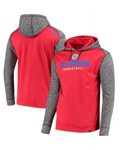 Men's Branded Red LA Clippers Static Fleece Pullover Hoodie $30.55 Sweatshirt
