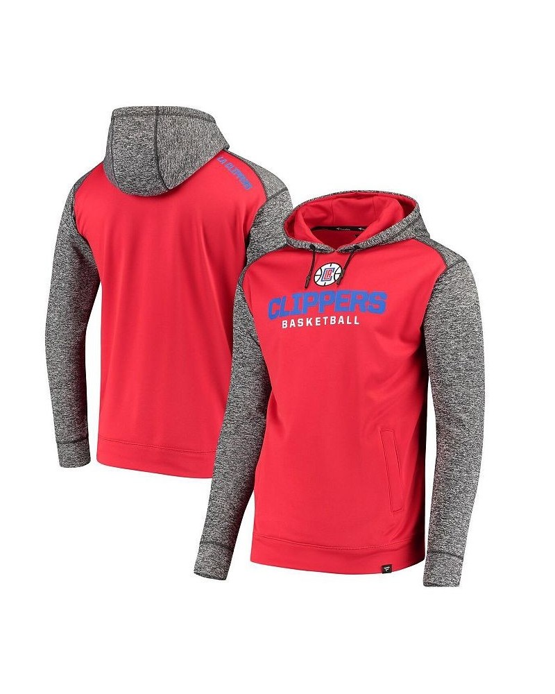 Men's Branded Red LA Clippers Static Fleece Pullover Hoodie $30.55 Sweatshirt