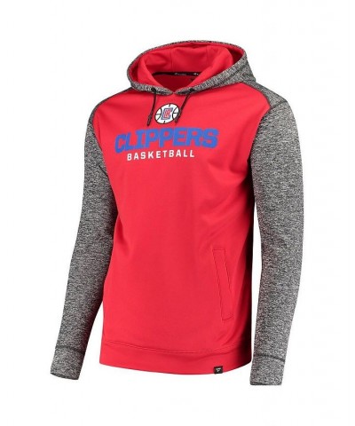 Men's Branded Red LA Clippers Static Fleece Pullover Hoodie $30.55 Sweatshirt