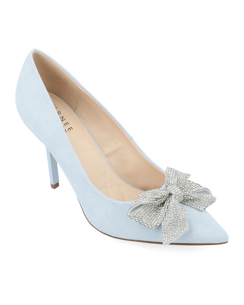 Women's Marcie Rhinestone Bow Pumps PD04 $46.20 Shoes