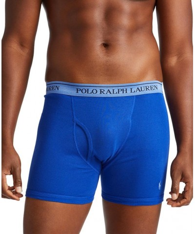 Men's 3-Pk. Classic Cotton Boxer Briefs Aerial Blue / Rugby Royal / Cruise Navy $33.00 Underwear