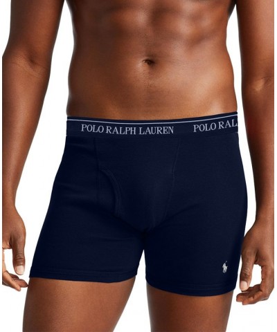 Men's 3-Pk. Classic Cotton Boxer Briefs Aerial Blue / Rugby Royal / Cruise Navy $33.00 Underwear